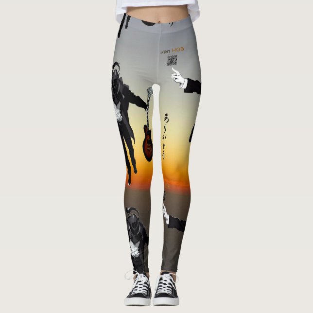 Legging van HOB, leggings, Guitar Fan, Sunset, (Frente)