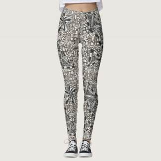 Legging variação de preto e branco