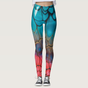 Legging Várias cores e textura de pele de cobra