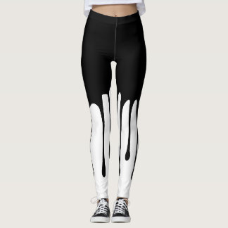 Legging Vazamento de tinta preto V1
