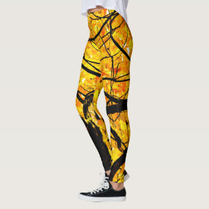 Legging Veias ouros Do Outono