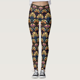 Legging Ventilador Deco Inspirado na Arte Colorida, Padrão