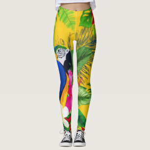 Legging Verão Bloom Tropical Toucan deixa aquarela