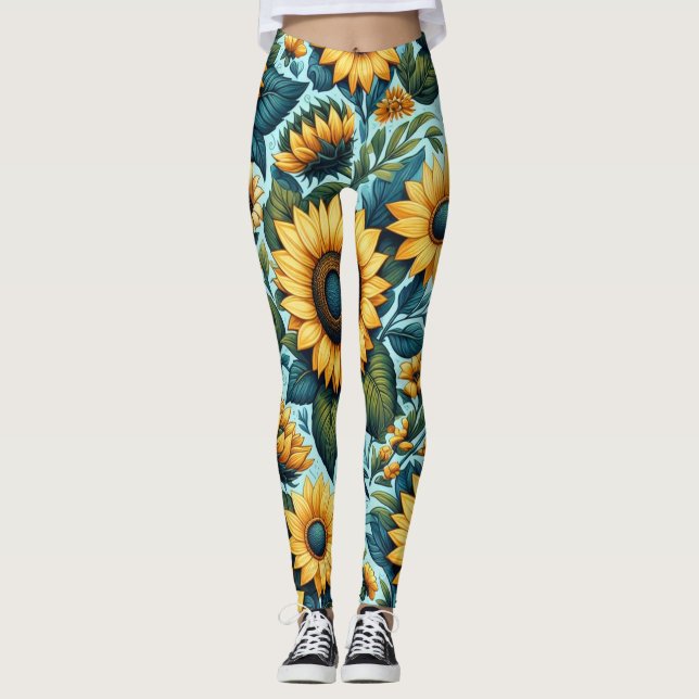 Legging Verão/girassol/ (Frente)