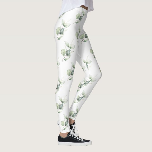 Legging Verde Botânico de Eucalipto Presente para o Dia da (Direita)
