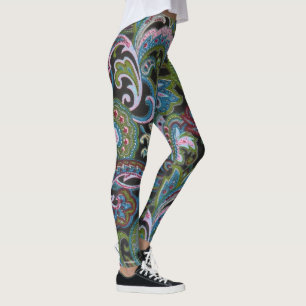 Legging Verde de Paisley