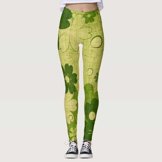 Legging Verde Floral (Frente)