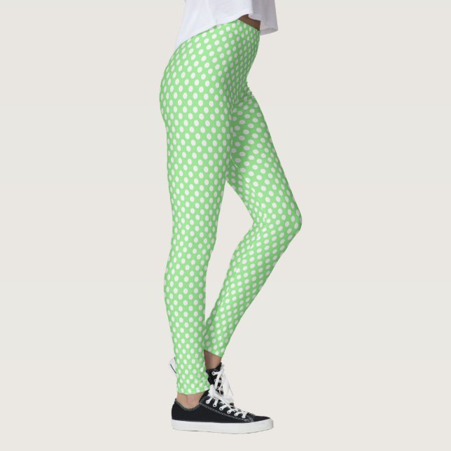 Legging Verde Lima com Bolinhas (Direita)