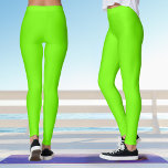 Legging Verde limão Neon Fluorescente Yoga<br><div class="desc">Estas leggings de ioga fluorescente apresentam uma cor de verde limão neon,  perfeita para celebrar o Dia de São Patrício.</div>