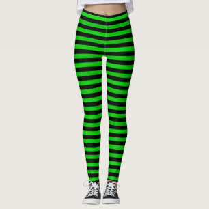 Legging Verde limão - Preto - Stripes Sem Olhos Padrão