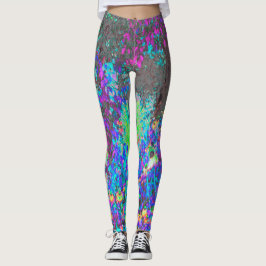 Legging Verde limão Trippy e Jardim Roxo