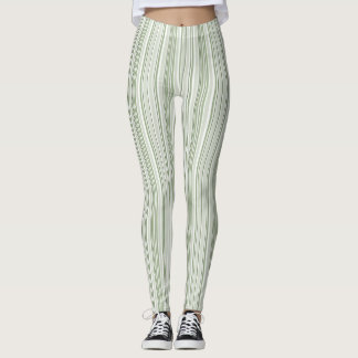 Legging Verde Salvia (Claro, Médio, Escuro) e Listrado Bra