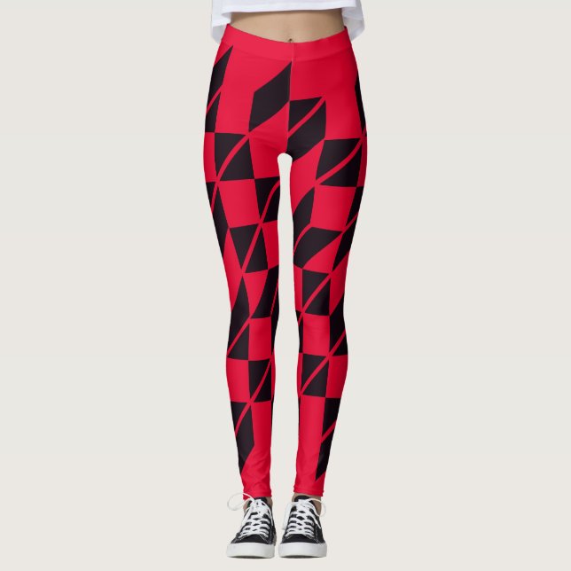 Legging Verificação Houndstooth (Frente)