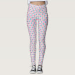 Legging Verificado a rosa e azul<br><div class="desc">Leggens com verificação,  cor-de-rosa e azul</div>
