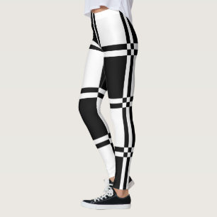 Legging Verificado em preto e branco