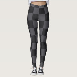 Legging Verificadores croatas de Cinzas negras monocromáti