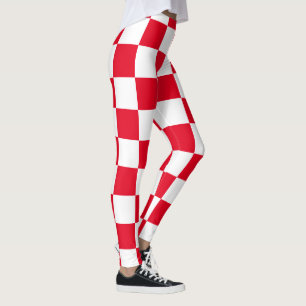 Legging Verificadores Geométricos Vermelhos Croatas Moder
