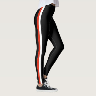 Legging Vermelho Branco -
