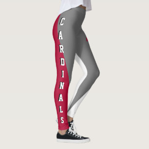 Legging Vermelho/Cinza/Mascote Branco Cardinal de Equipe e