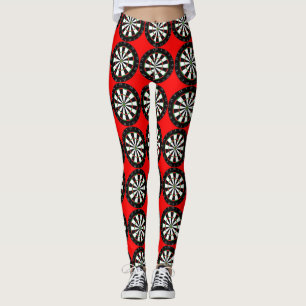 Legging Vermelho do teste padrão dos conselhos de dardo