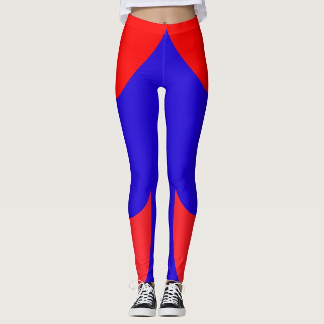Legging Vermelho E Azul (Frente)
