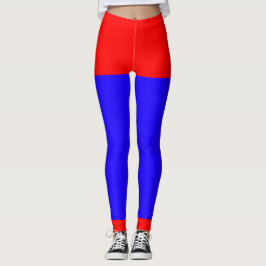 Legging Vermelho E Azul