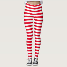 Legging Vermelho e Branco Mínimo Clássico Strike