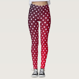 Legging Vermelho e estrelas