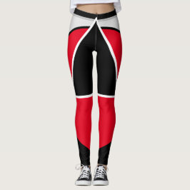 Legging Vermelho e Preto