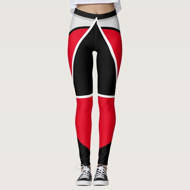 Legging Vermelho e Preto (Frente)