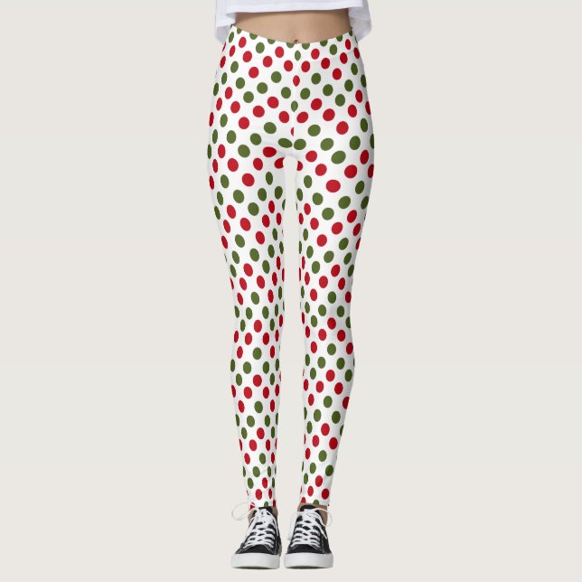 Legging Vermelho E Verde (Frente)