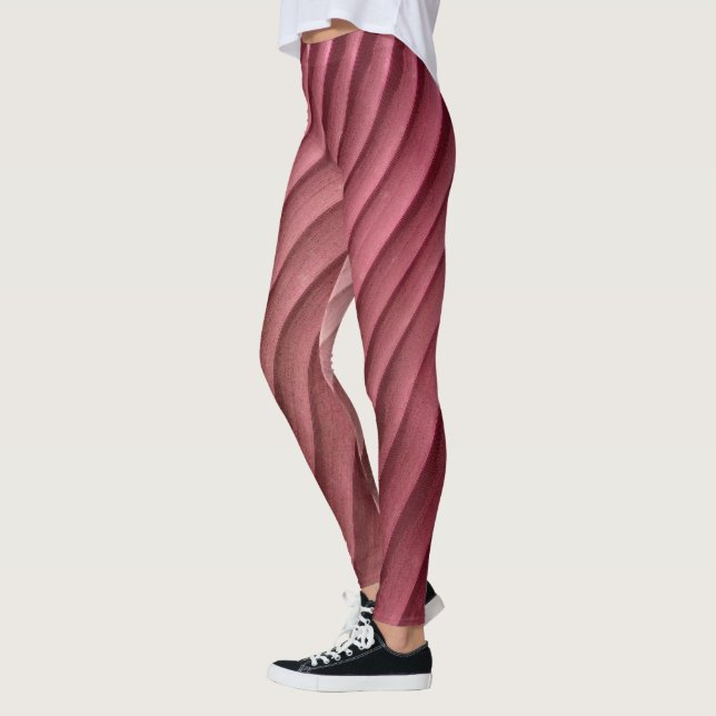 Legging Vermelho Folha Diagonal (Esquerda)