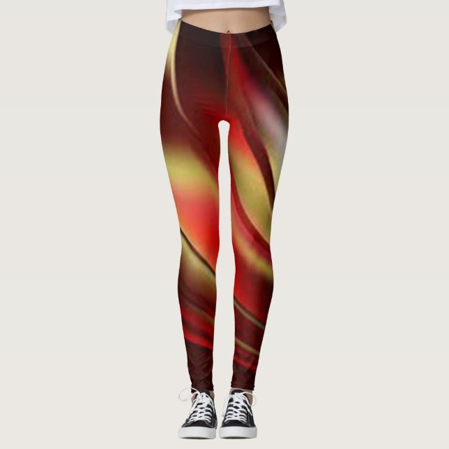 Legging Vermelho Preto Marrom Verde Azul Dourado Cor simpl (Frente)
