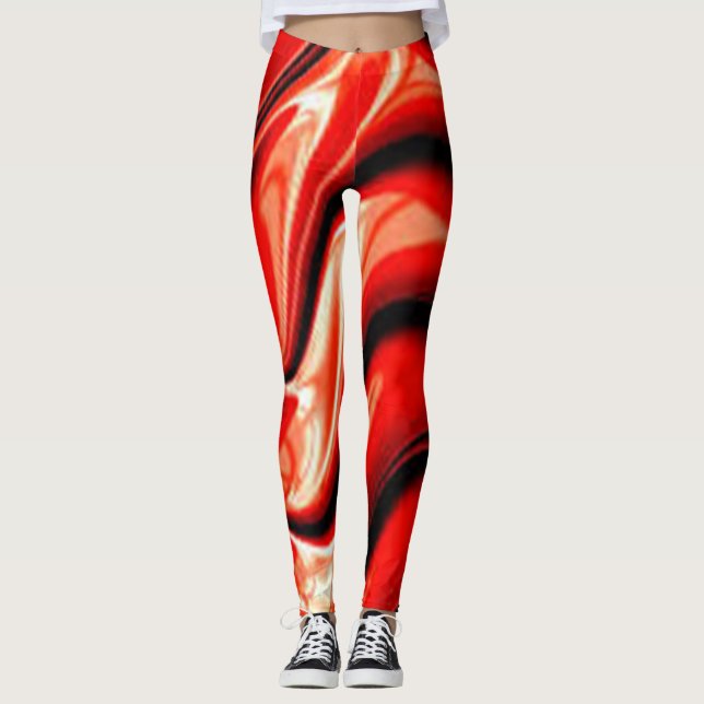 Legging Vermelho Preto Marrom Verde ioga Dourado simples C (Frente)
