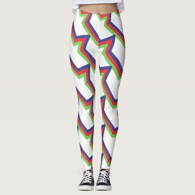 Legging Vermelho Verde Azul Strike (Frente)