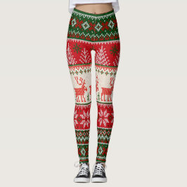 Legging Vermelho Verde Natal