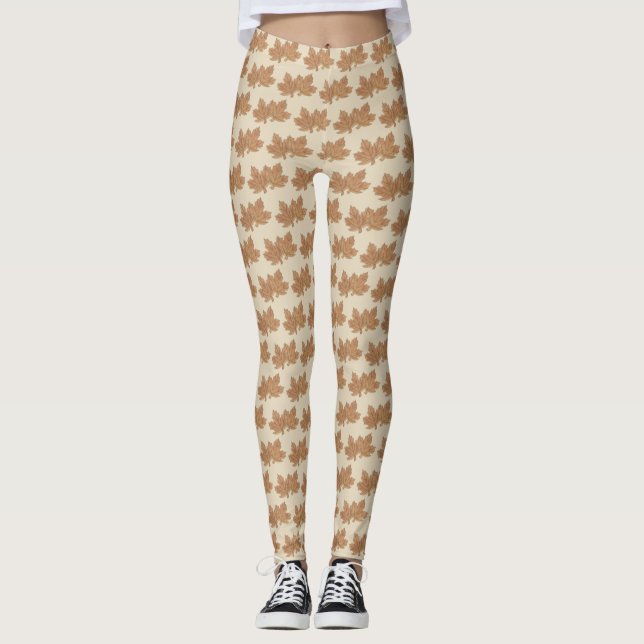 Legging Vermont Maple Leaf deixa açúcar doce VT Foodie (Frente)