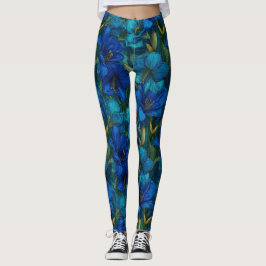 Legging Vestuário Ativo Flor de Amarilis Elegante