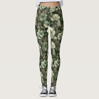 Legging Vestuário de Treino de Gardênias Flor Gardênias Ch