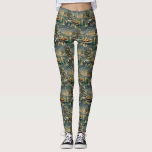 Legging Viagem Festiva de Natal de Akita