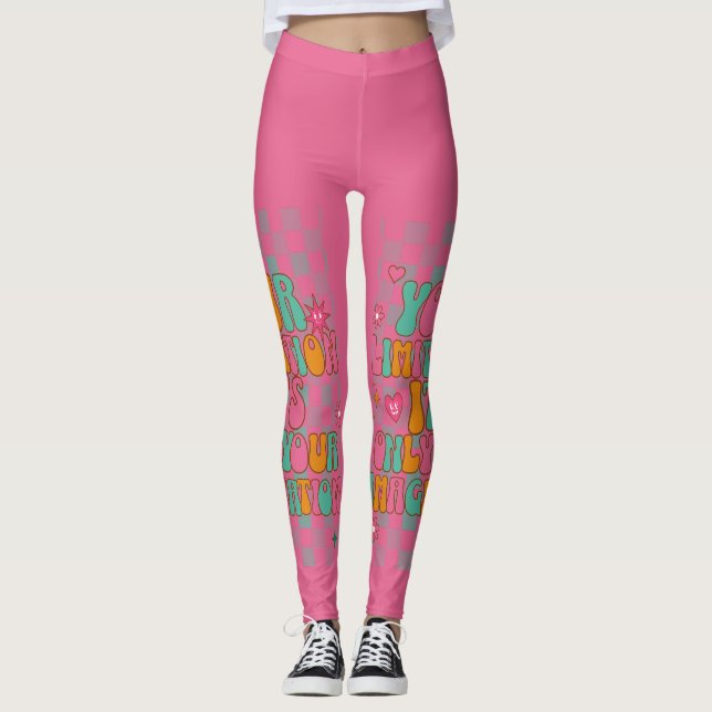 Legging Vibes Motivacionais, Inspiracionais e Boas (Frente)