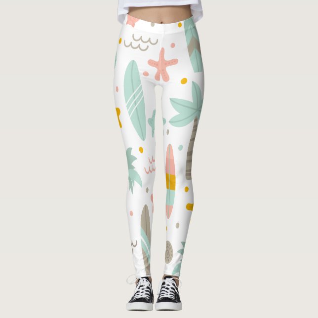 Legging Víbos de Verão de Praia (Frente)