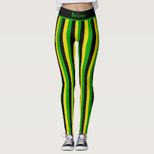 Legging Vibrações Listradas da Ilha Jamaicana