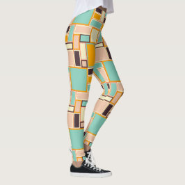 Legging Vibrant abstract pattern with rectangles
