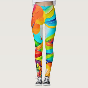 Legging Vibrant Hillside Harmony Painting