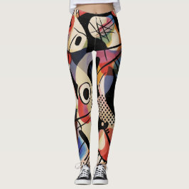 Legging Vibrant Kinetic Abstract Art