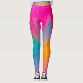 Legging Vibrant Paint Splatter