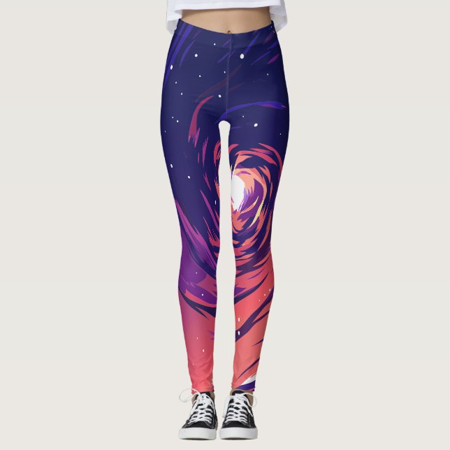 Legging Vibrant Swirling Galaxy with Bright Center (Frente)