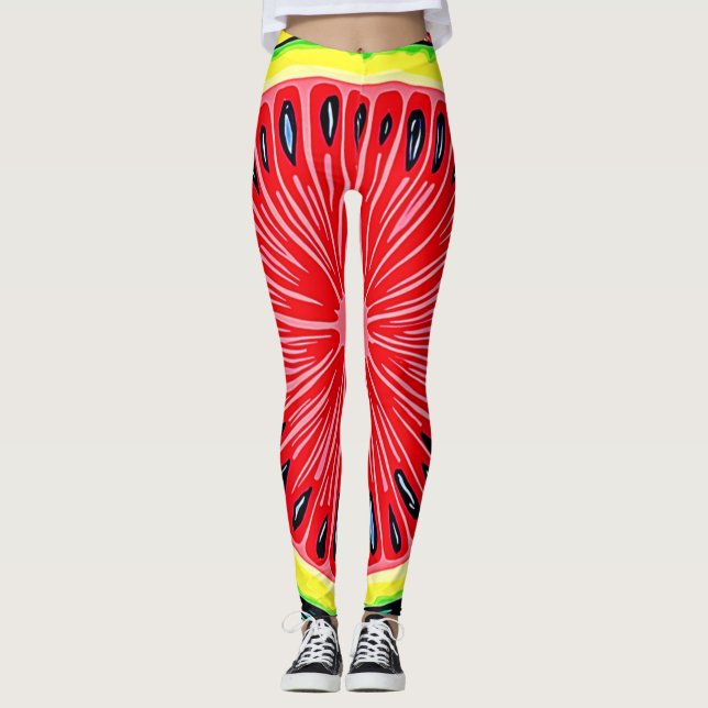 Legging Vibrant Watermelon Pop Art (Frente)