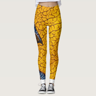 Legging Vibrant Yellow Ankara African Wax Print Fabric